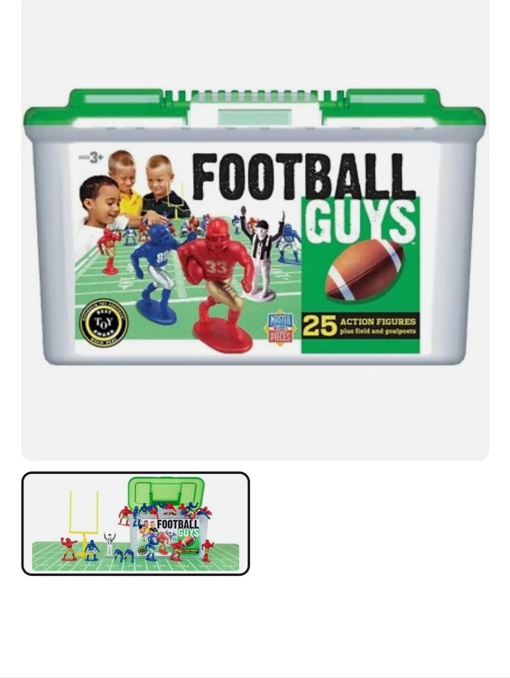 Football Guys Playset with Green Carry Case - 25 Action Figures